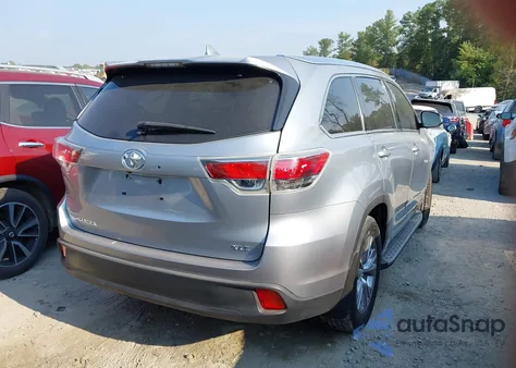 2015 Toyota Highlander Xle из США, поврежденный, VIN 5TDKKRFH9FS109342